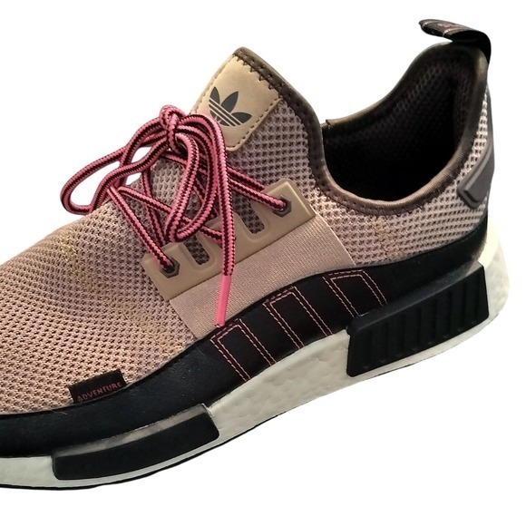 Adidas NMD R1 Adventure Men's Running Shoes Sneaker Tan Red Size 10 - Picture 2 of 12